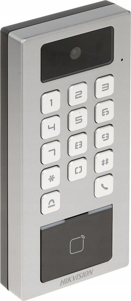 Terminal kontrolli aksesi Hikvision DS-K1T502DBFWX-C, kamerë 2MP, IP65 IK09, gri