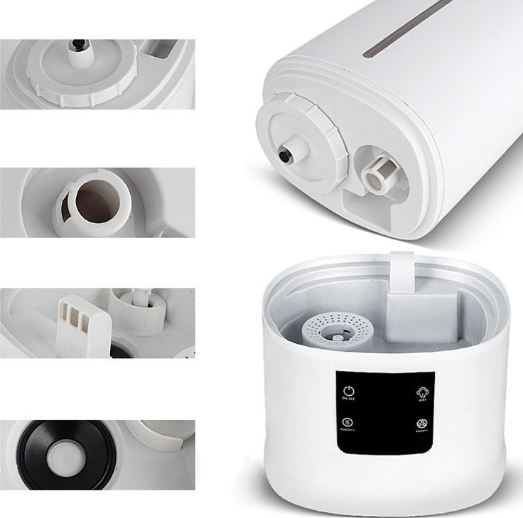 Lagështues ajri Carruzzo, 6.5L, pastrues me jonizues dhe aromaterapi, i bardhë