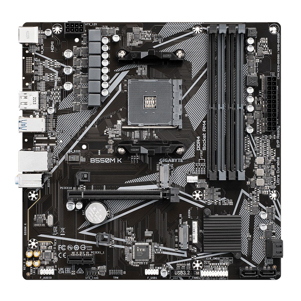 Pllakë amë Gigabyte B550M K 1.0 AMD B550 Socket AM4 micro ATX