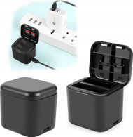 Karikues baterish PULUZ PU968B, për Insta360 Ace Pro Ace, 2 slote, USB C, i zi