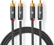 Kabllo audio NEDIS Profigold, 5m, RCA 2x në 2x, i artë