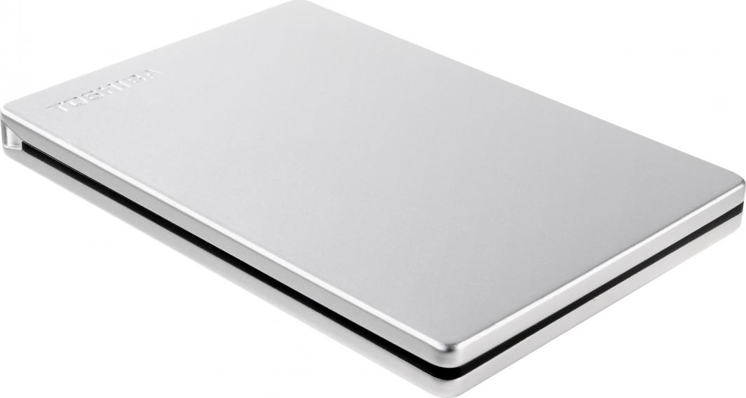 Hard disk i jashtëm Toshiba Canvio Slim, 1TB, USB 3.0, argjendtë