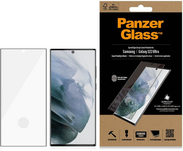 Xham mbrojtës PanzerGlass Edge-to-Edge për Samsung Galaxy S22 Ultra