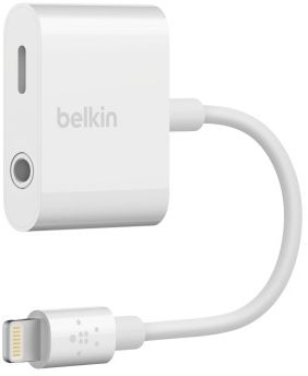 Адаптер Belkin Lightning to USB-C + Jack 3.5mm, бел