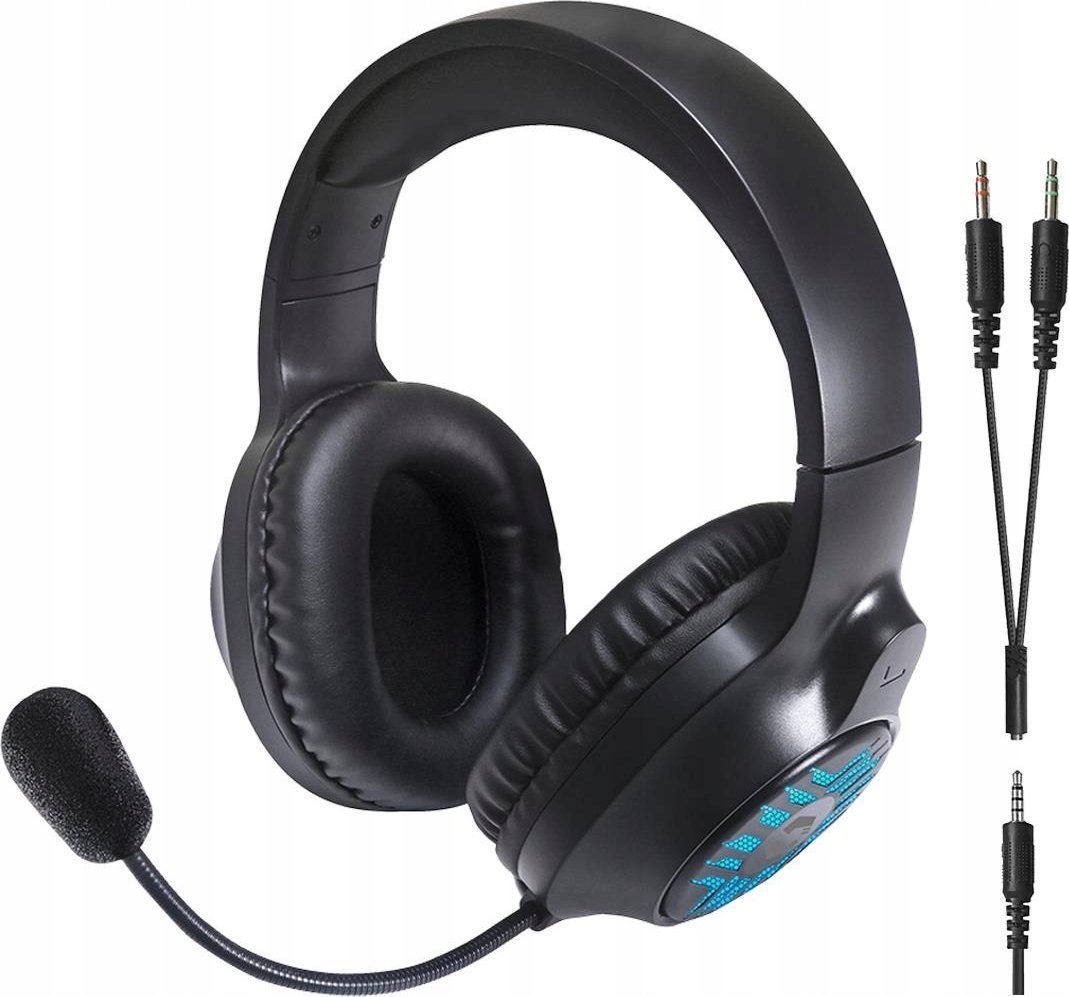 Гејминг слушалки Спидлинк Тајрон, стерео, РГБ, со микрофон, црни