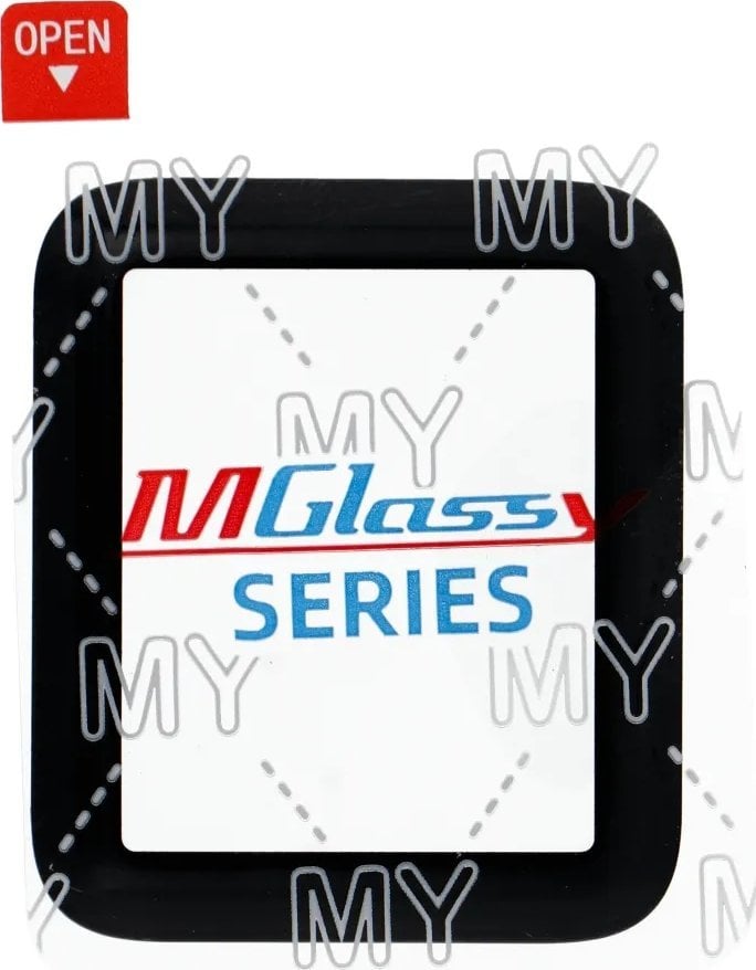 Stikla me OCA MUSTTBY për Apple Watch Series 3 38mm, xham zëvendësues, transparent