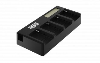 Karikues baterish Newell DF-4CH, 4 kanale, për bateri NP-F960 NP-F970, i zi