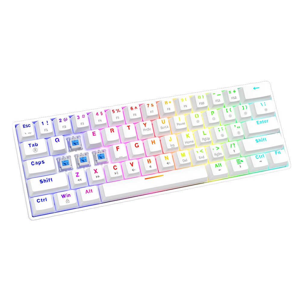 Tastierë mekanike Savio Whiteout X2 OUTEMU Blue, 60%, e bardhë