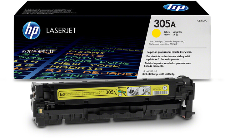 Toner HP CE412A, i verdhë