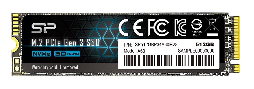 Silicon Power Ace A60 SSD, 512GB, M.2 2280, PCIe 3.0 x4 NVMe