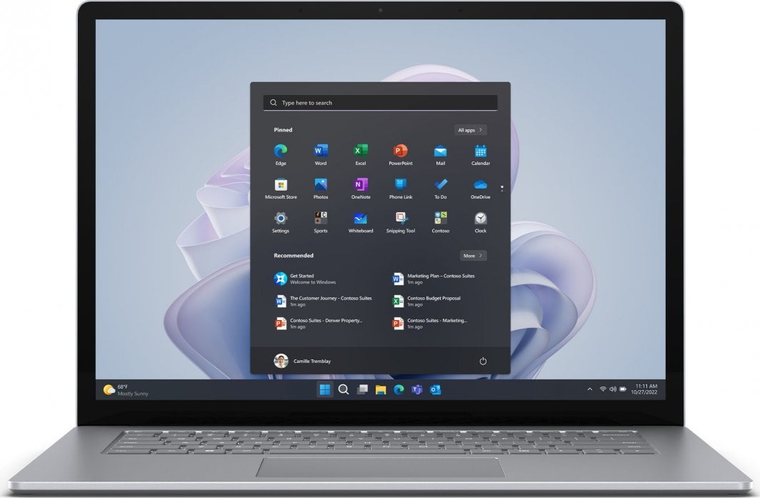 Laptop Microsoft Surface 5, 15", Intel Core i7 1265U, 16 GB RAM, 512 GB SSD, i hirtë