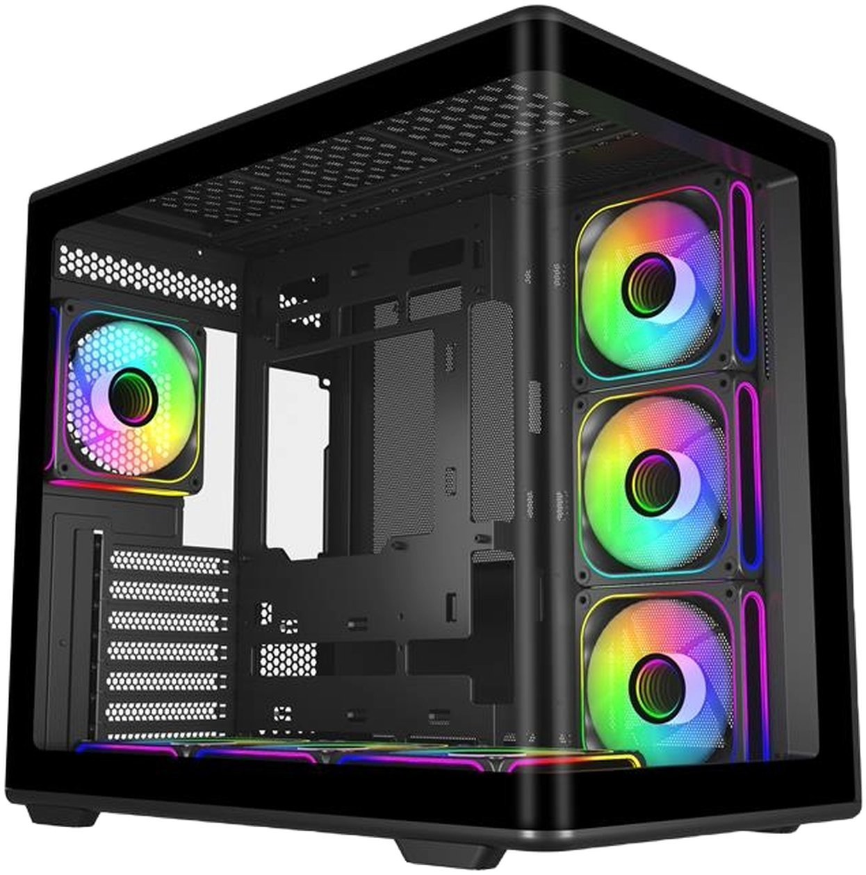 Kuti kompjuterike Cooler Master Elite 600, Mid Tower, ARGB, xham i temperuar, e zezë