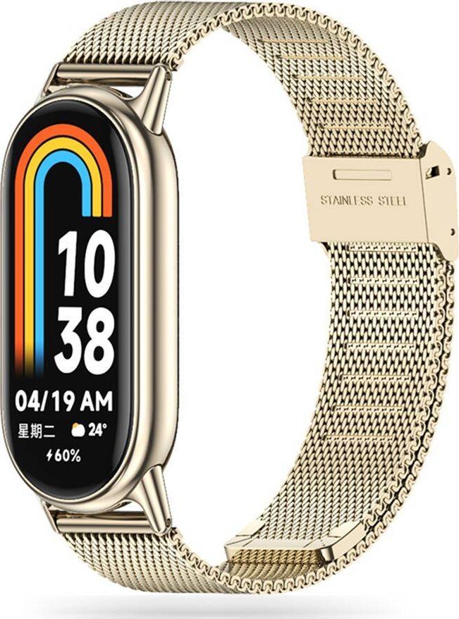 Rrip çeliku Tech-Protect MilaneseBand për Xiaomi Smart Band 8 8 NFC, i rregullueshëm, Starlight