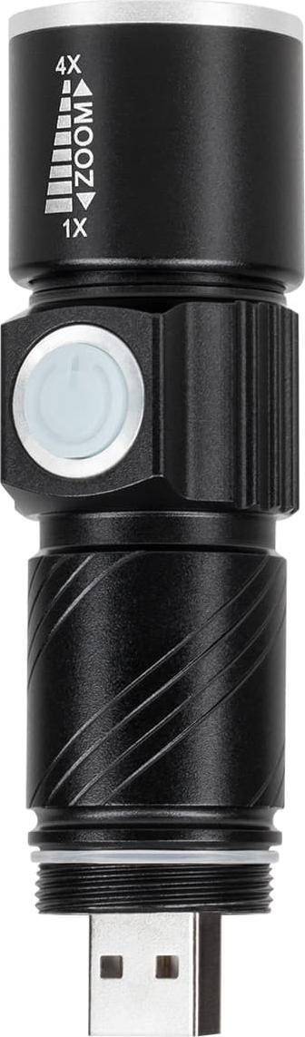 Dritë dore Rebel URZ0914, elektrik rikarikues, kompakt, e zezë