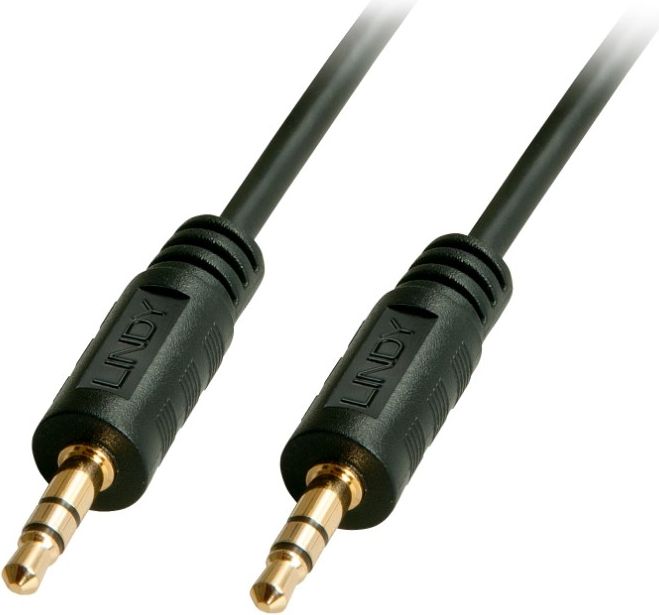 Kabllo Lindy Jack 3.5mm - Jack 3.5mm, 1m, e zezë