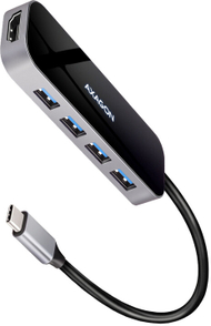 Hub shumëfunksional AXAGON 5në1 USB 3.2 Gen 1, 4x USB-A, HDMI, PD 100W, kabllo USB-C 20cm