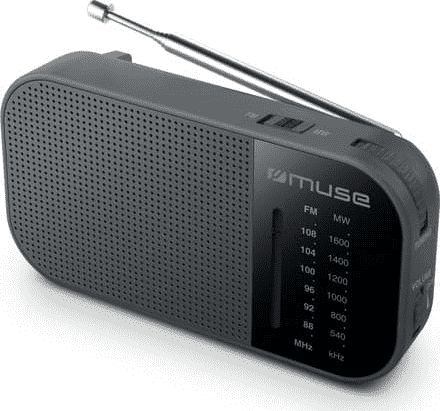 Radio xhepi Muse M-025 R, FM MW, me altoparlant, gri