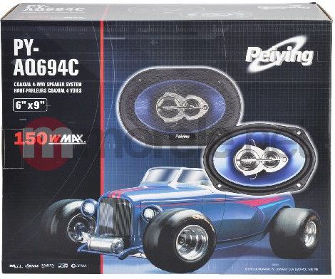 Altoparlantë për veturë PeiYing PY-AQ694C, 150W, 6"x9", të zinj