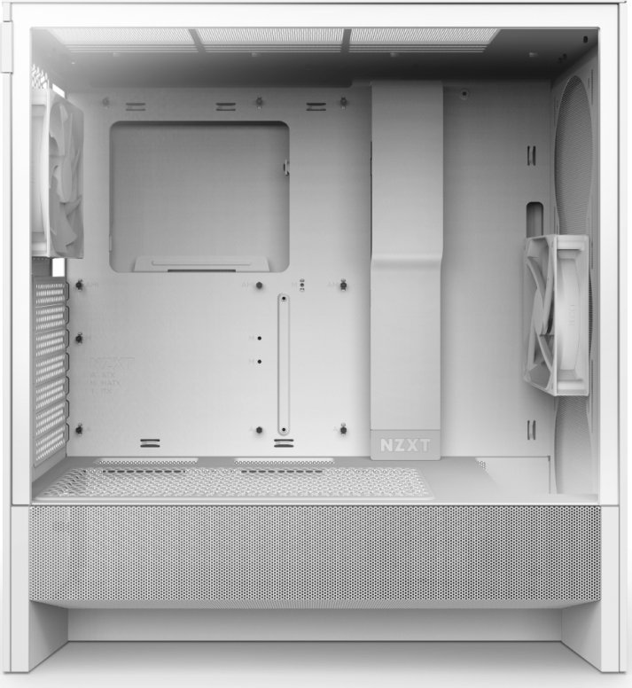 Kuti kompjuteri NZXT H5 Flow, mid tower, xham i temperuar, e bardhë
