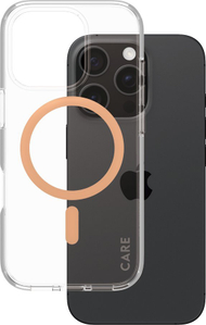 Mbulesë PanzerGlass 0 CARE Flagship Case për iPhone 16 Pro, MagSafe, transparente Urban Combat Peach