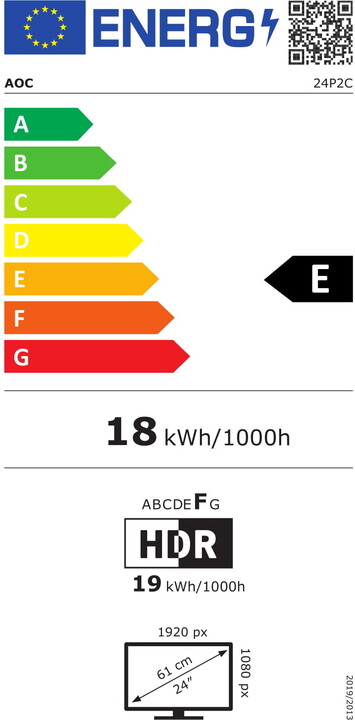 Monitor AOC 24P2C - LED 23.8 "