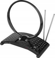 Внатрешна антена Емос СИТИ РИНГ C550, DVB T2 DAB FM, филтер LTE 4G 5G, црна