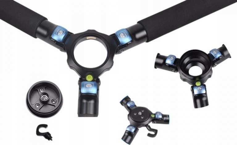 Tripod fotografik Sirui R-3213X, fibër karboni, kapacitet 22 kg, i zi