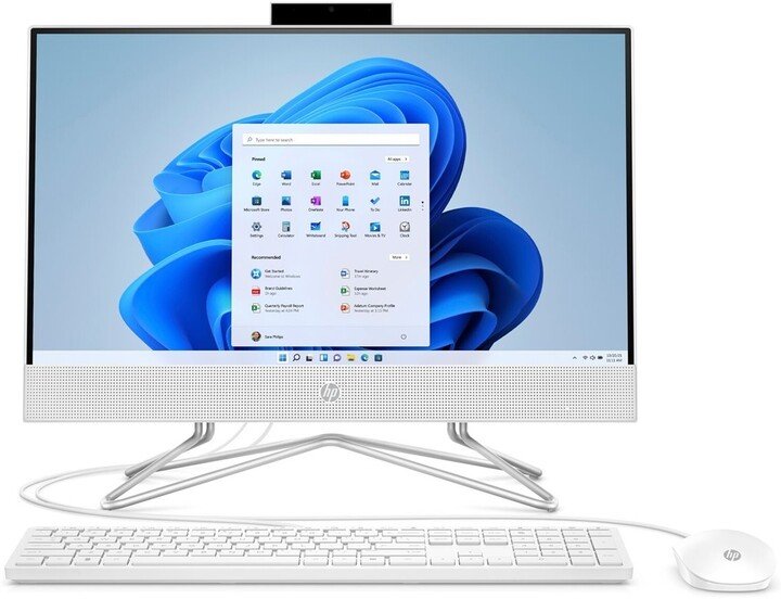 Слика на Компјутер HP 22-dd2012nc, 21.5", Intel Core i3, 16GB RAM, 512GB SSD, Intel UHD Graphics, бел