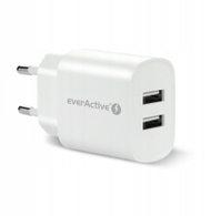 Adapter karikues everActive SC-220, 2x USB, 12W 2.4A, i bardhë