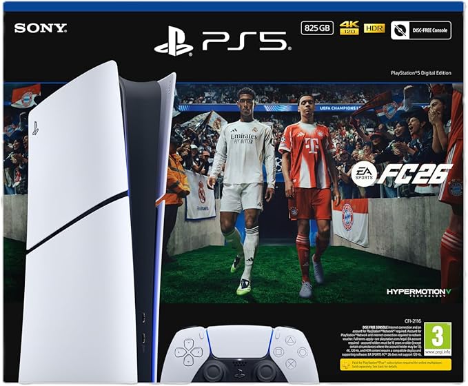 Kozolë Sony Play Station 5 Digital Edition EA Sports FC 26, e bardhë/zezë