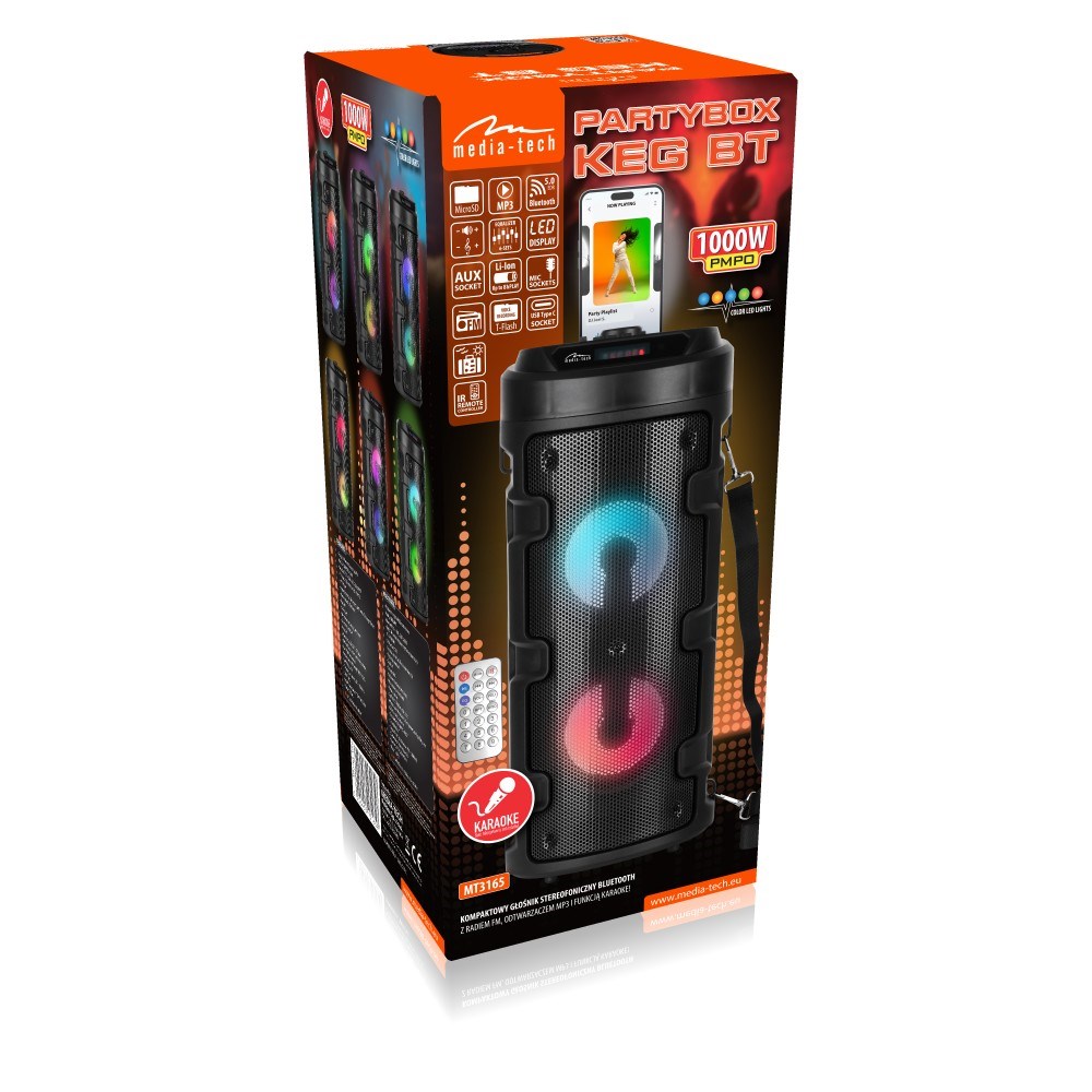 Altoparlant Media-Tech Partybox KEG BT MT3165, i zi