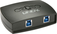 Ndërrues USB Lindy 43141, 2 porta, USB 3.0, i zi