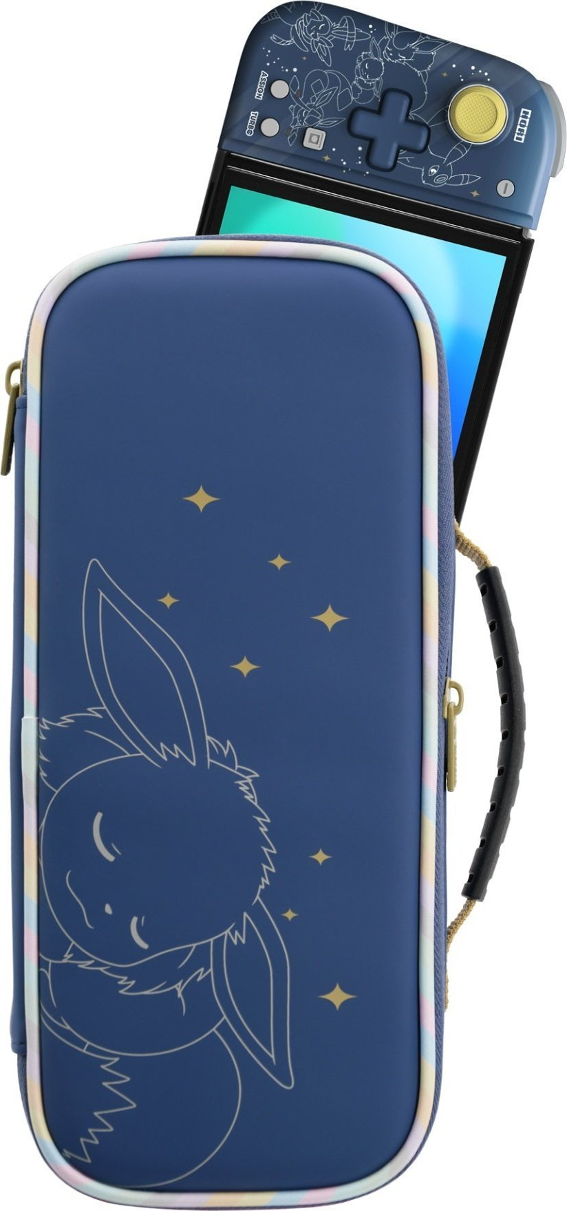 Etui për konzollë Hori Cargo Pouch Compact Eevee Evolutions, për Nintendo Switch OLED, shumëngjyrësh