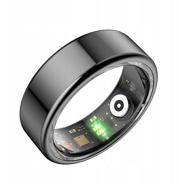 Паметен прстен Powerto Smart Ring, мерење на пулс и сон, IP68, големина 8, црна боја