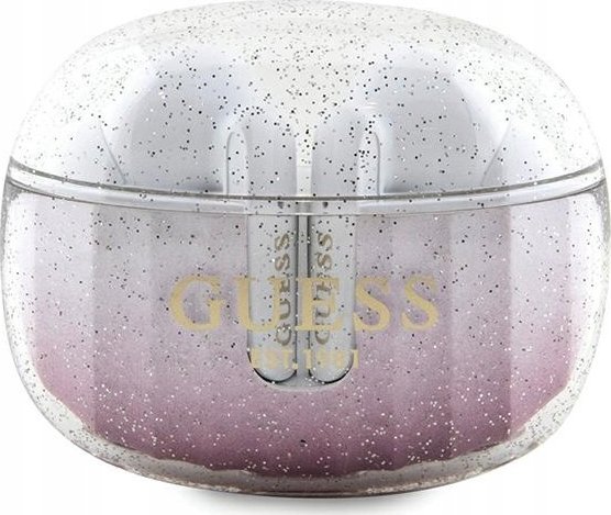 Kufje Bluetooth Guess Glitter Gradient GUTWSHDGKEEP, TWS, IPX4, rozë