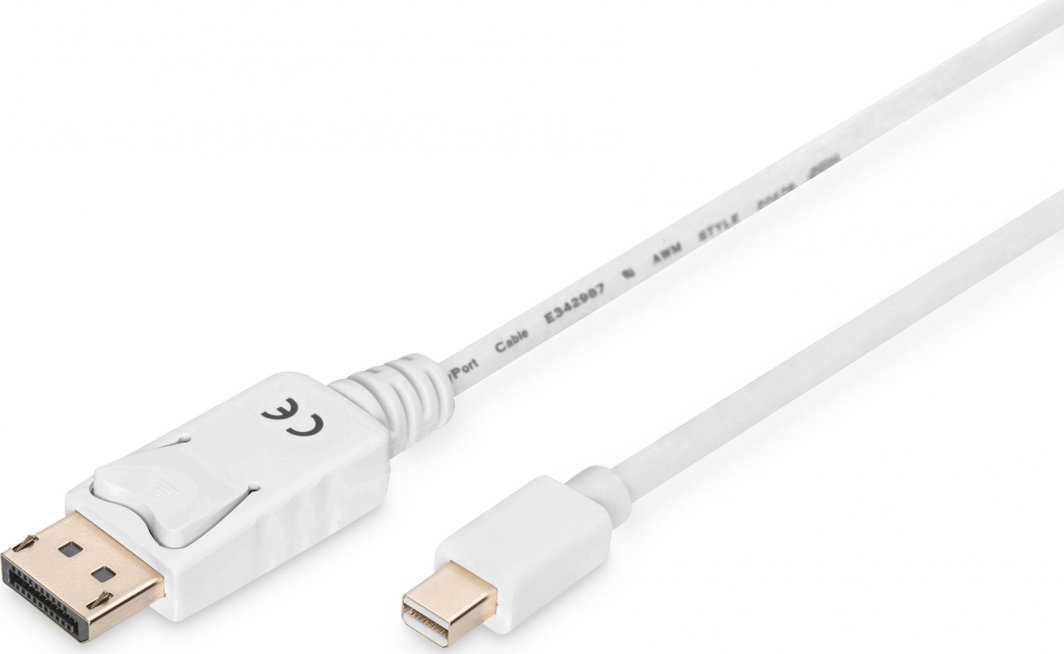 Kabllo Digitus DisplayPort Mini - DisplayPort, 2m, e bardhë