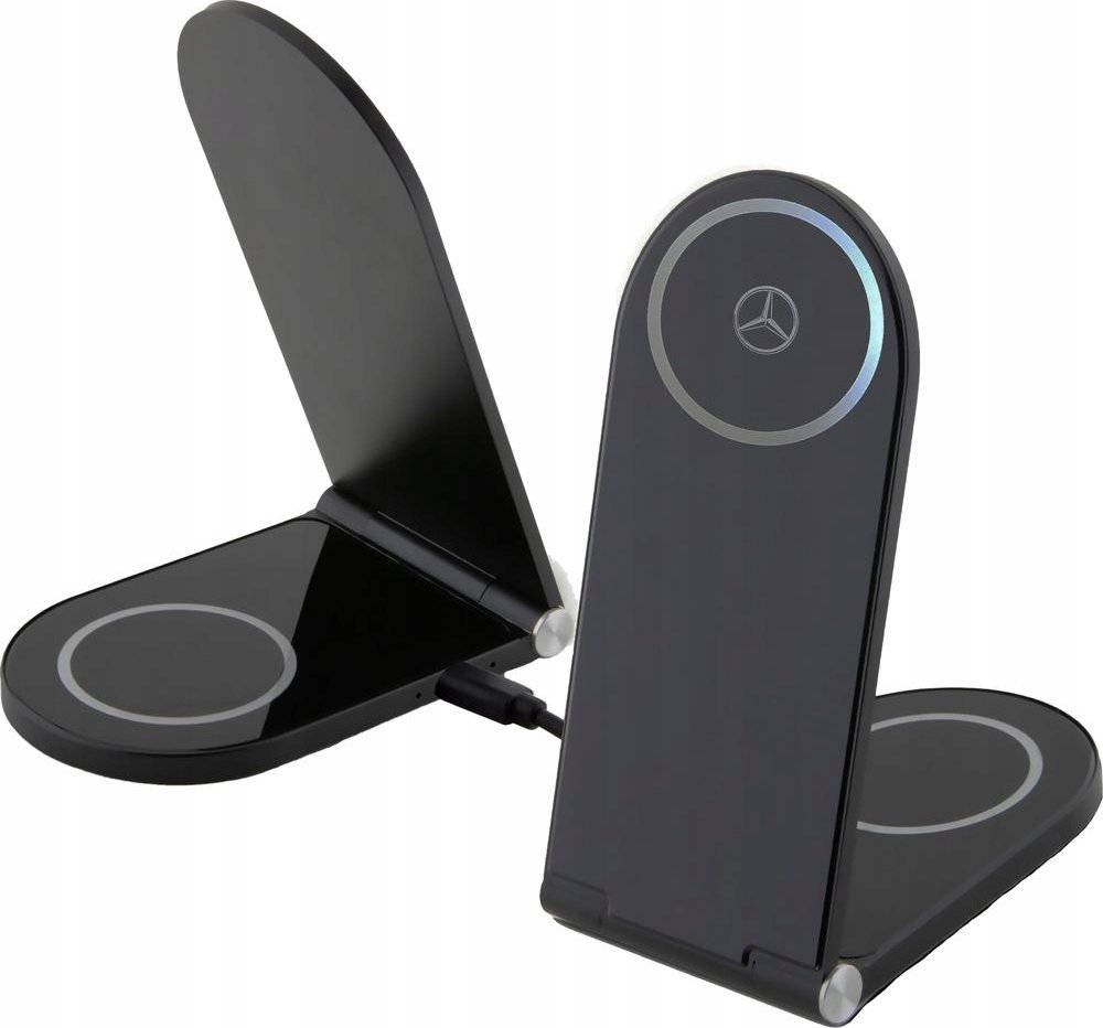 Karikues pa tel Mercedes Silver Stars MagSafe Foldable 2in1, 15W, i zi