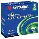 Disqe Verbatim DVD-RW, 4x, 4.7GB, 5 copë