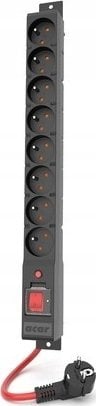 Prizë zgjatuese Acar R8 Power, 8 dalje, 3m, e zezë