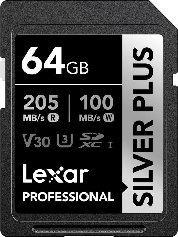 Kartë memorje Lexar SD Silver Plus UHS-I, 64GB, V30