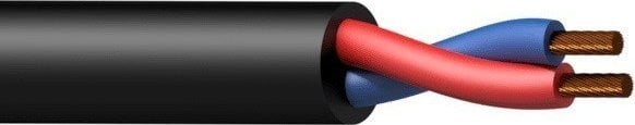 Kabllo altoparlanti Procab PLS225/1, 2 x 2.5 mm² 13 AWG, HighFlex, 100m, e zezë