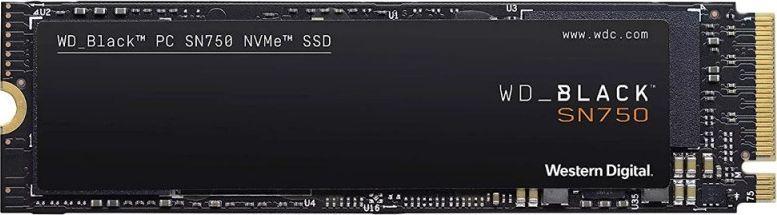 SSD диск WD Black SN750, 2TB, M.2 2280 PCI-E x4 Gen3 NVMe