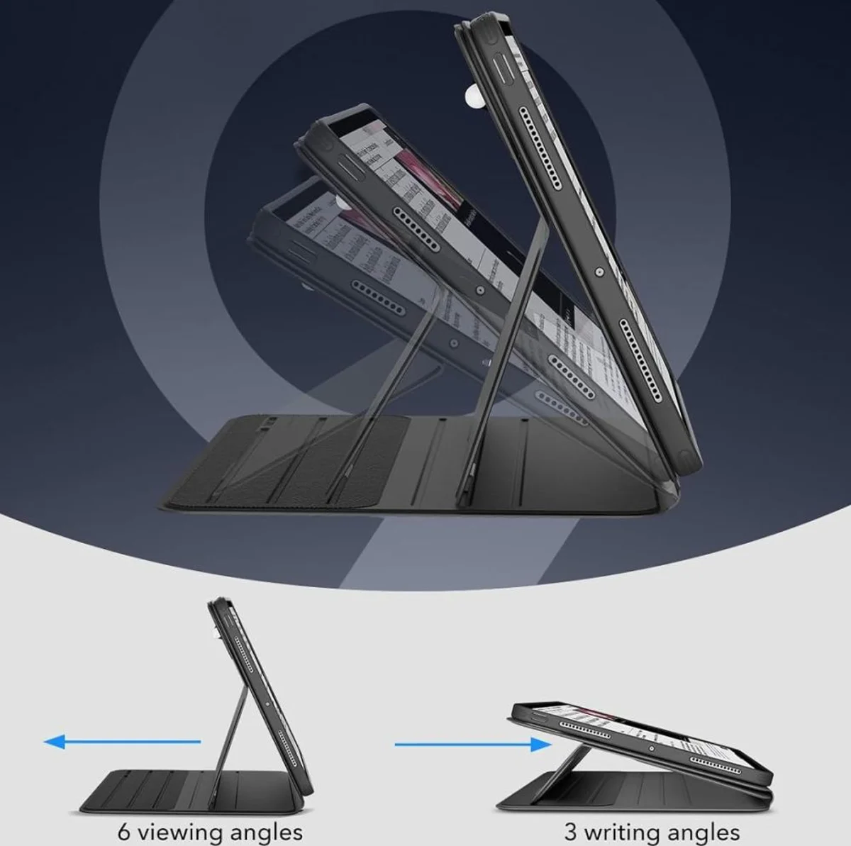 Mbrojtëse ESR Flip Magnetic Case me mbajtëse lapsi për Pad Pro 11 (2024/2025), e zezë