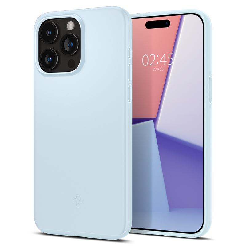 Mbështjellëse për iPhone 15 Pro Max Spigen Thin Fit, e kaltër