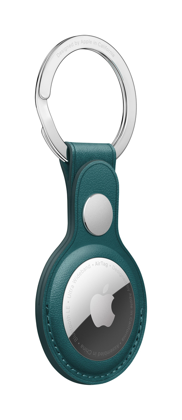 Apple AirTag Leather Key Ring, Forest Green (Seasonal Summer2021)