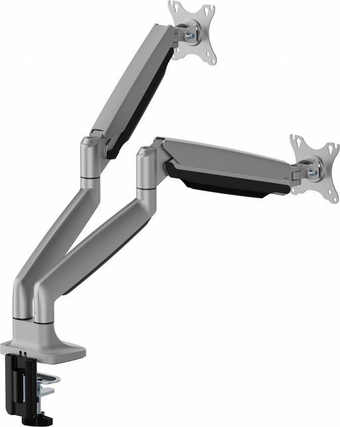 Mbajtës tavoline për 2 monitorë LED LCD, 17-35", 1-15 kg, i zi