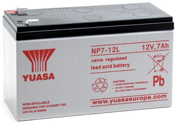 Bateri plumbi Yuasa NP7-12, 12V, 7Ah, e mbyllur