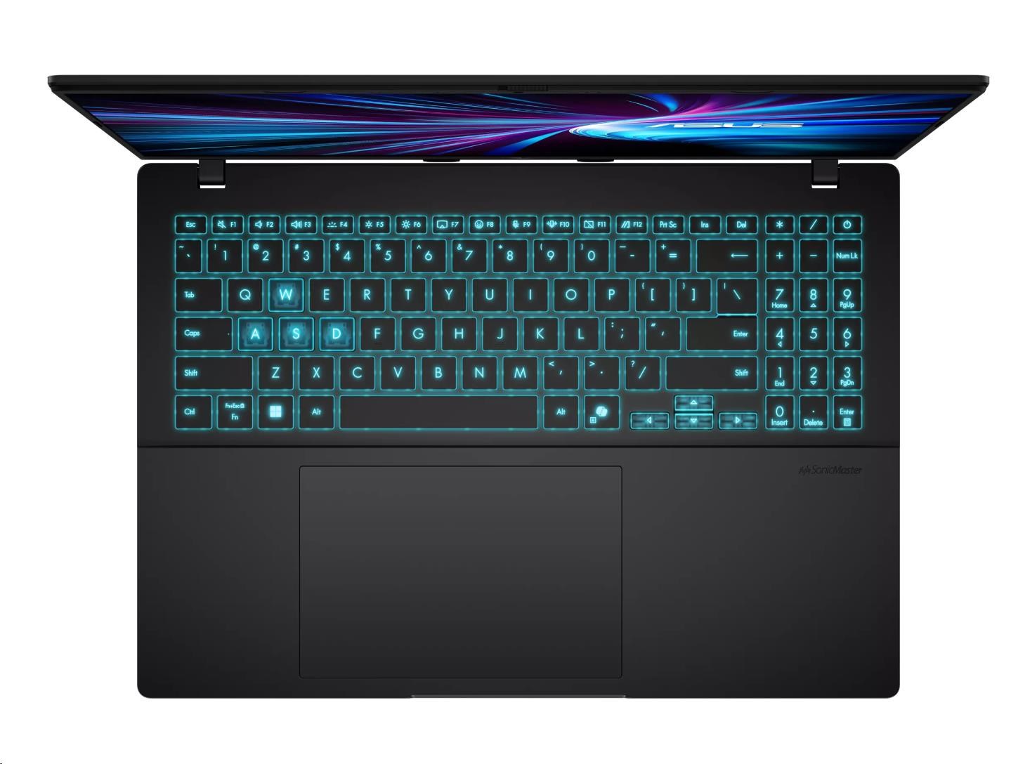 Laptop ASUS Vivobook 16 V3607VP, 16", Intel Core 7 240H, 32GB RAM, 1TB SSD, NVIDIA GeForce RTX 5070, i zi