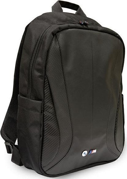 Çantë shpine BMW BMBP15COSPCTFK, 16", najlon dhe lëkurë ekologjike, e zezë