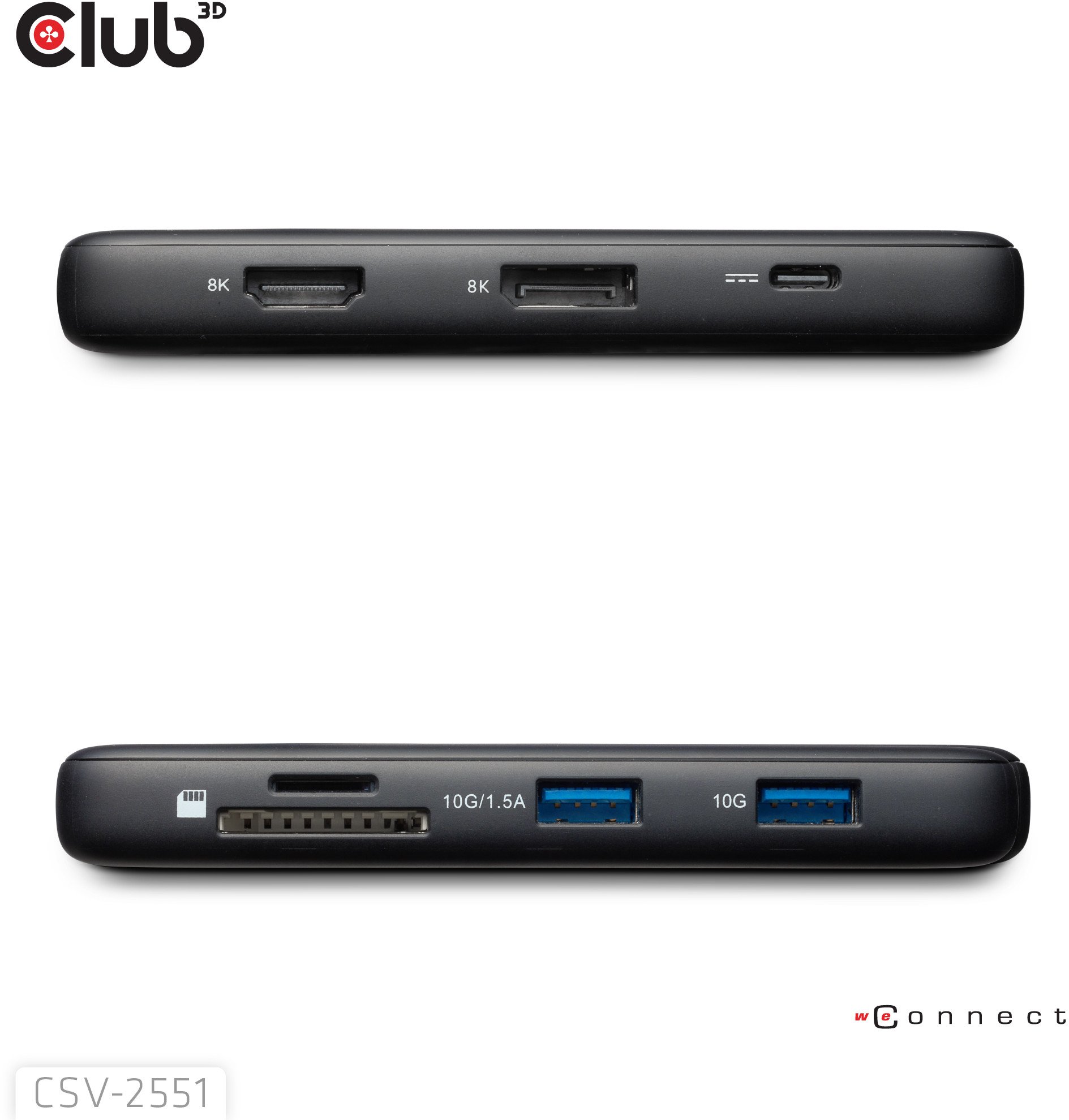 Stacion dokimi Club3D 8-in-1 USB Type-C, HDMI DP 8K, Power Delivery 100W, gri